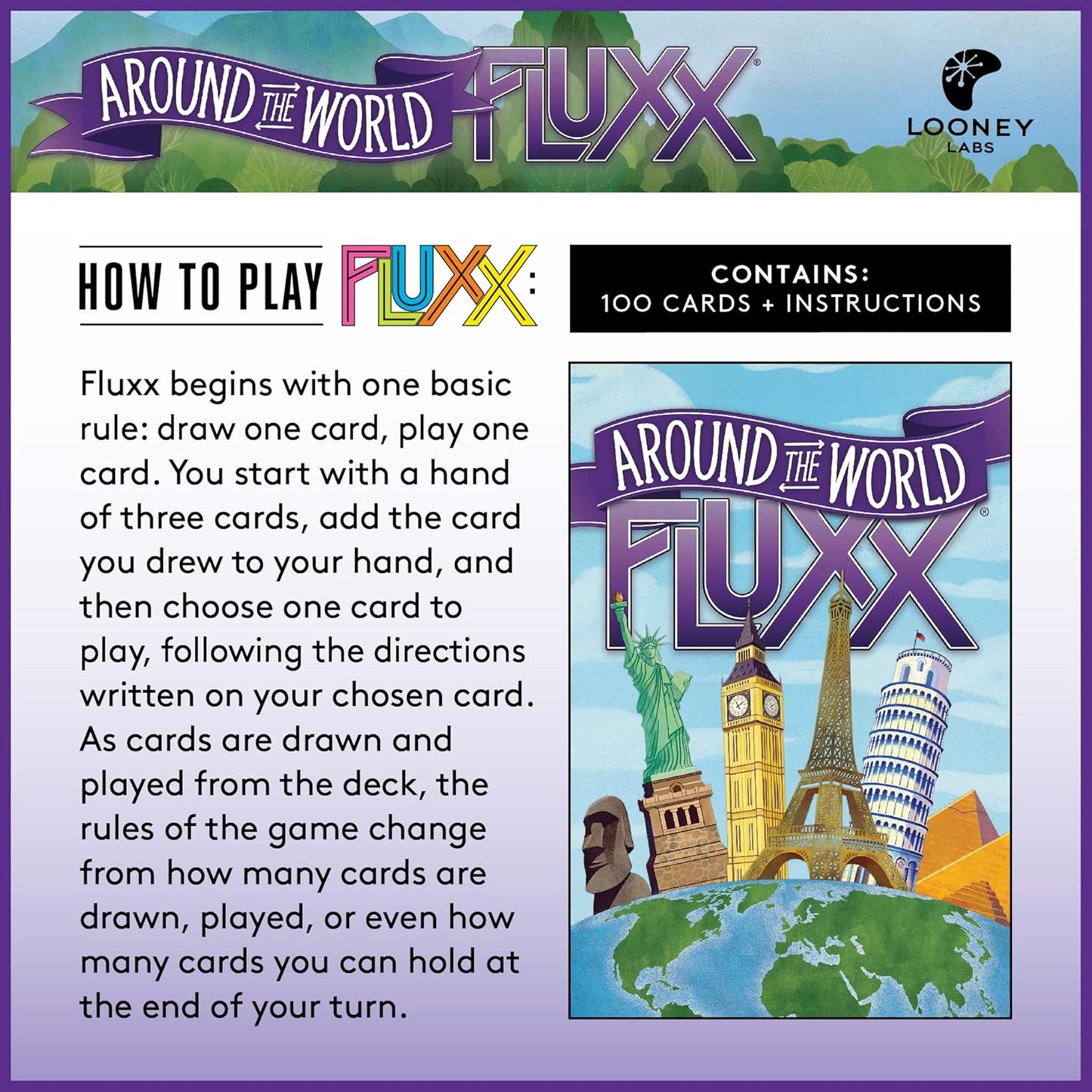 Around The World Fluxx - WiredVillage Games - Looney Labs