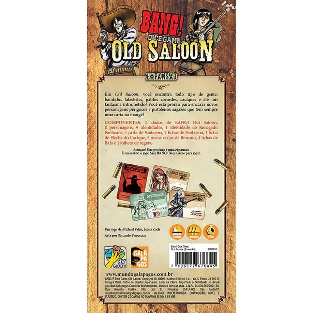 Bang! The Dice Game: Old Saloon Expansion - WiredVillage Games - Da Vinci Games