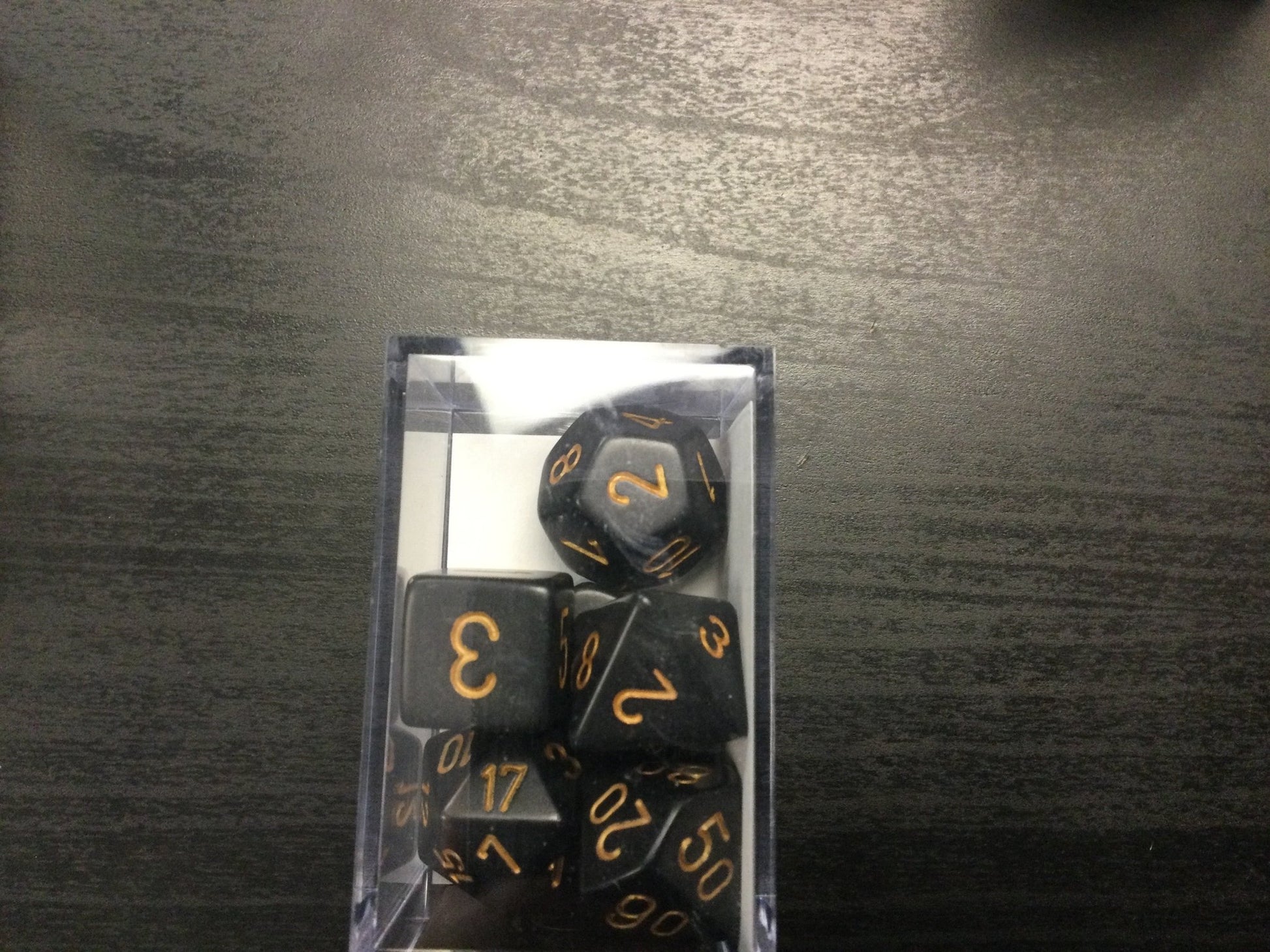 Chessex dice - Black Gold - WiredVillage Games - Chessex