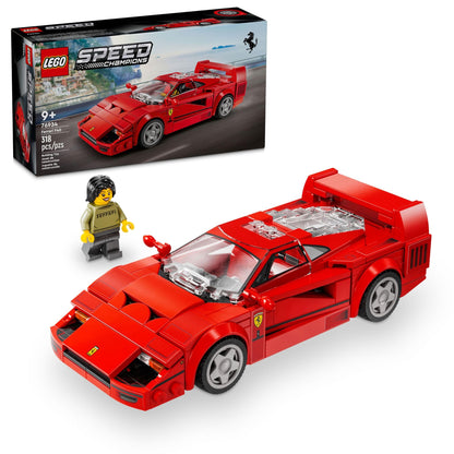 LEGO Speed Champions Ferrari F40 Supercar, Toy Car Model Building Set with Driver Minifigure, Collectible Ferrari Toy for Kids Ages 9 and Up, 76934 - WiredVillage Games - WiredVillage Games