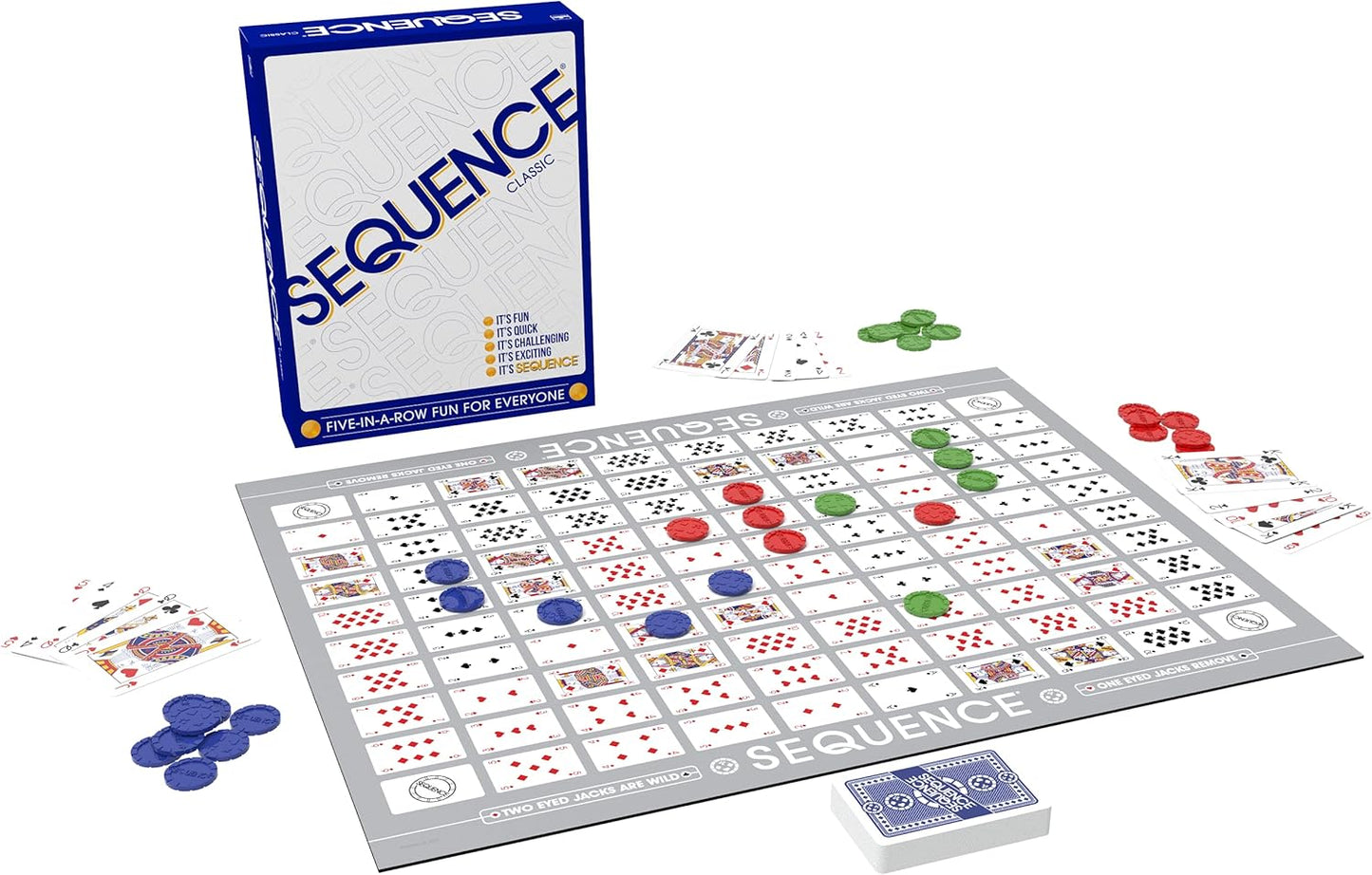SEQUENCE Classic Trilingual Board Game - WiredVillage Games - Jax