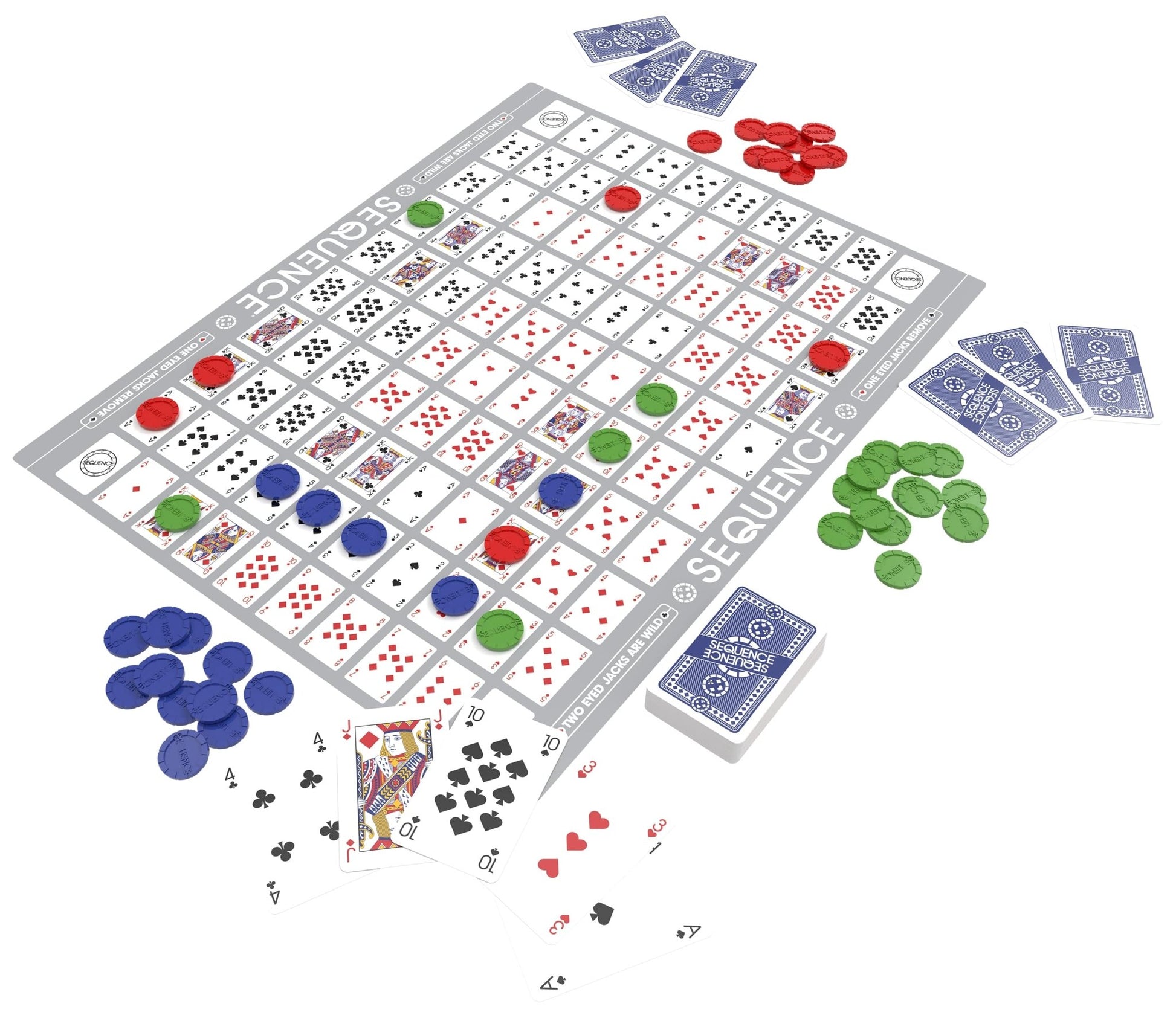 SEQUENCE Classic Trilingual Board Game - WiredVillage Games - Jax