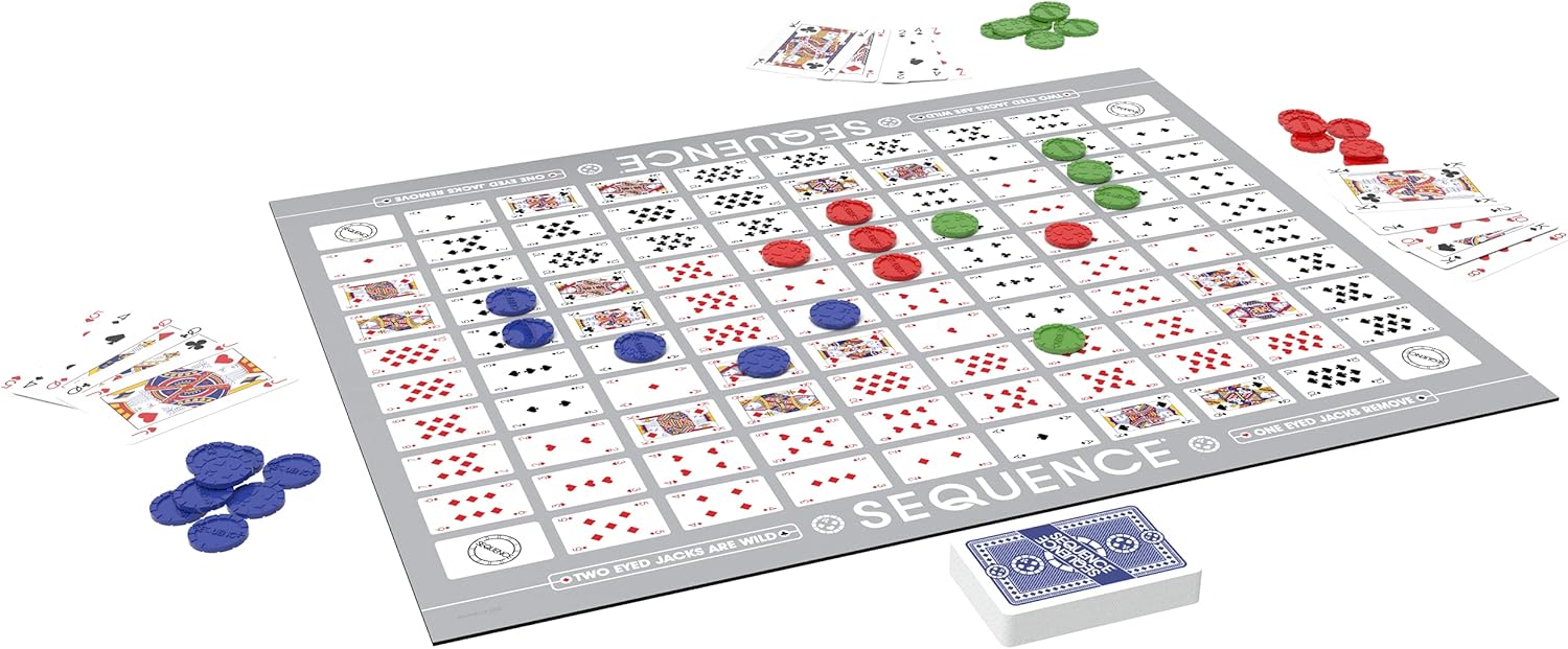 SEQUENCE Classic Trilingual Board Game - WiredVillage Games - Jax