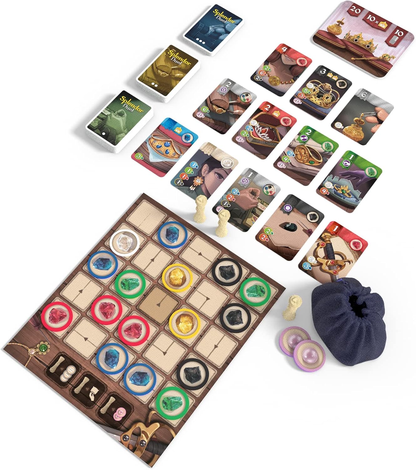 SPLENDOR - DUEL - WiredVillage Games - Space Cowboys