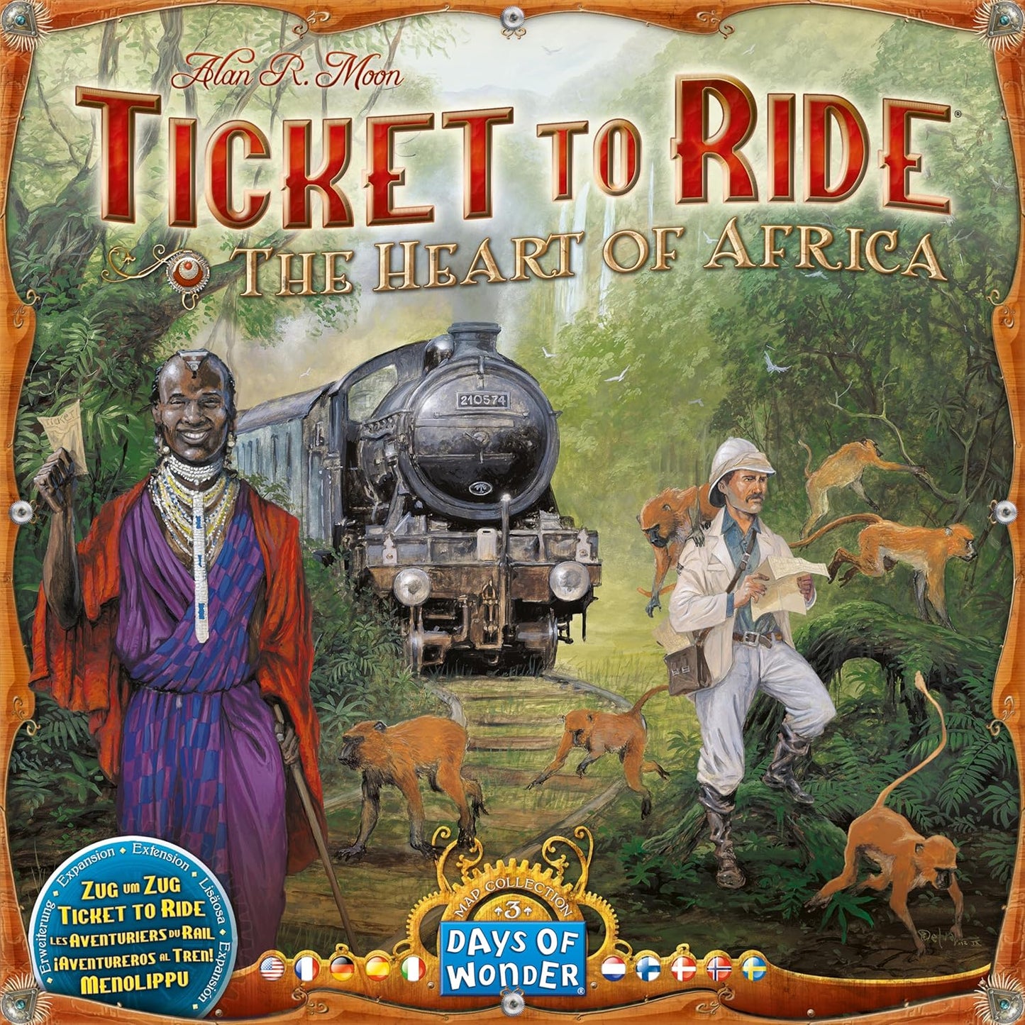 TICKET TO RIDE: MAP #3 - AFRICA - WiredVillage Games - Days of Wonder