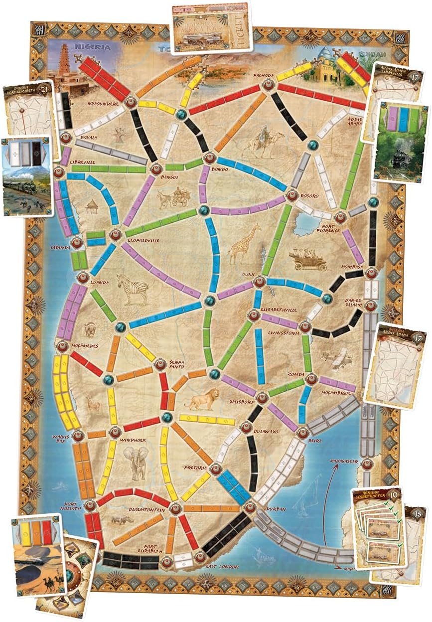 TICKET TO RIDE: MAP #3 - AFRICA - WiredVillage Games - Days of Wonder