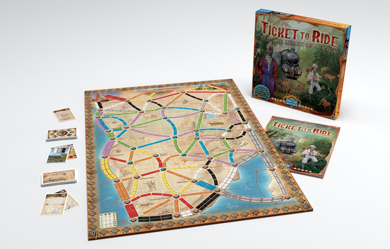 TICKET TO RIDE: MAP #3 - AFRICA - WiredVillage Games - Days of Wonder