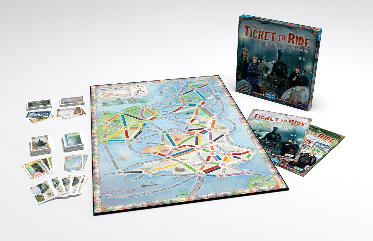 TICKET TO RIDE: MAP #5 - UNITED KINGDOM / PENNSYLVANIA - WiredVillage Games - Days of Wonder