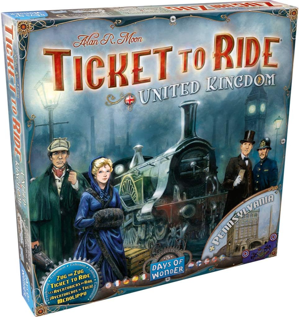TICKET TO RIDE: MAP #5 - UNITED KINGDOM / PENNSYLVANIA - WiredVillage Games - Days of Wonder