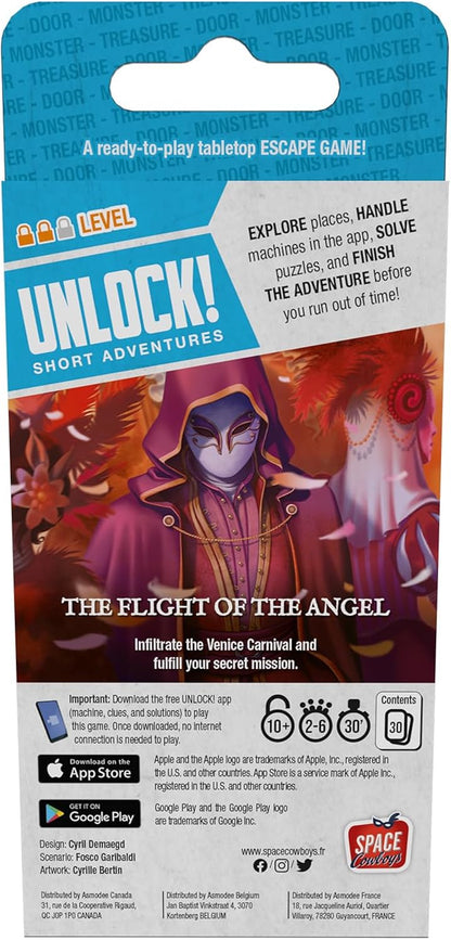UNLOCK! - SHORT ADVENTURE #3: THE FLIGHT OF THE ANGEL - 1 PACK - WiredVillage Games - Space Cowboys