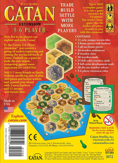 Catan Board Game Extension 5 - 6 PLAYERS - WiredVillage Games - Catan Studio