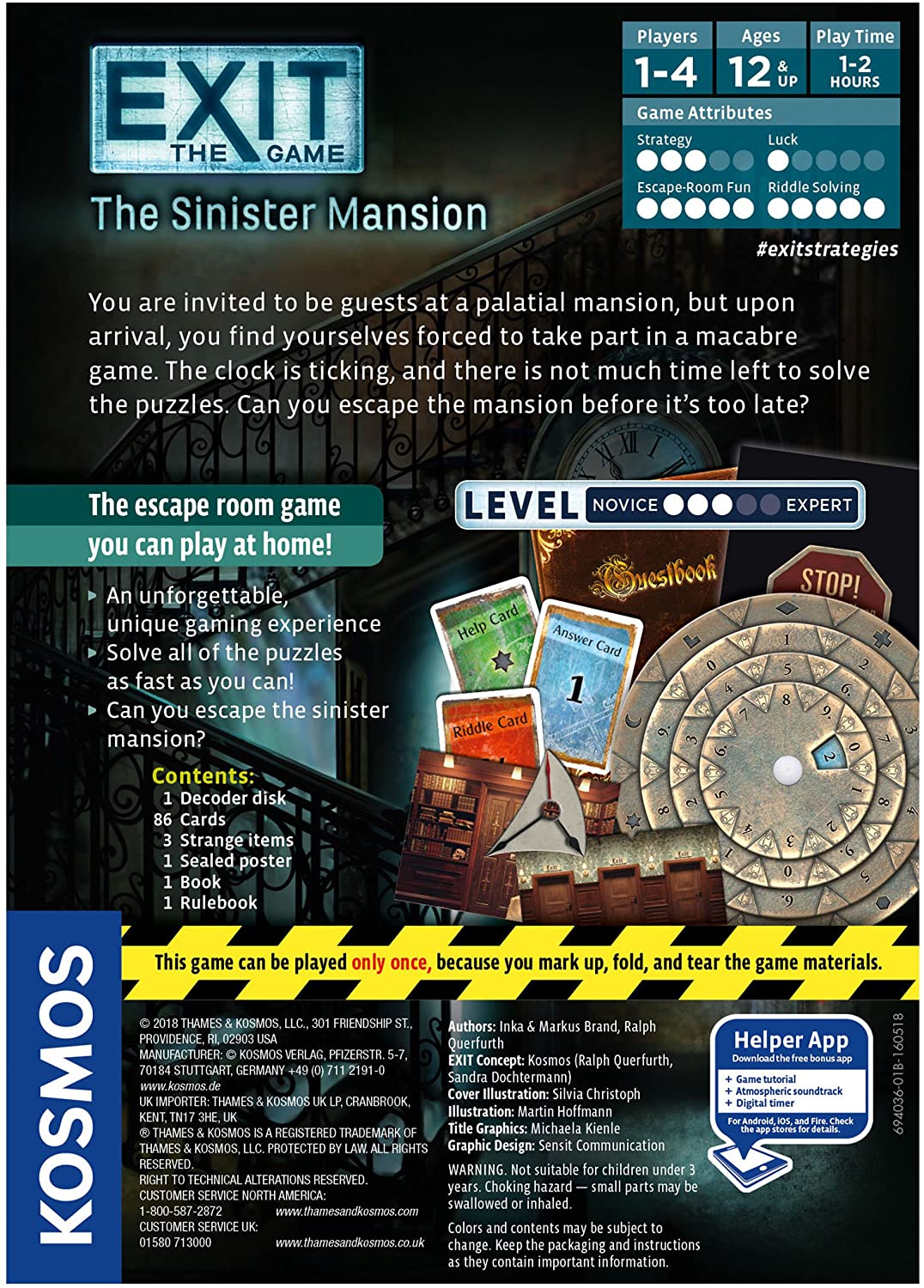 Exit: The Sinister Mansion - WiredVillage Games - Thames & Kosmos