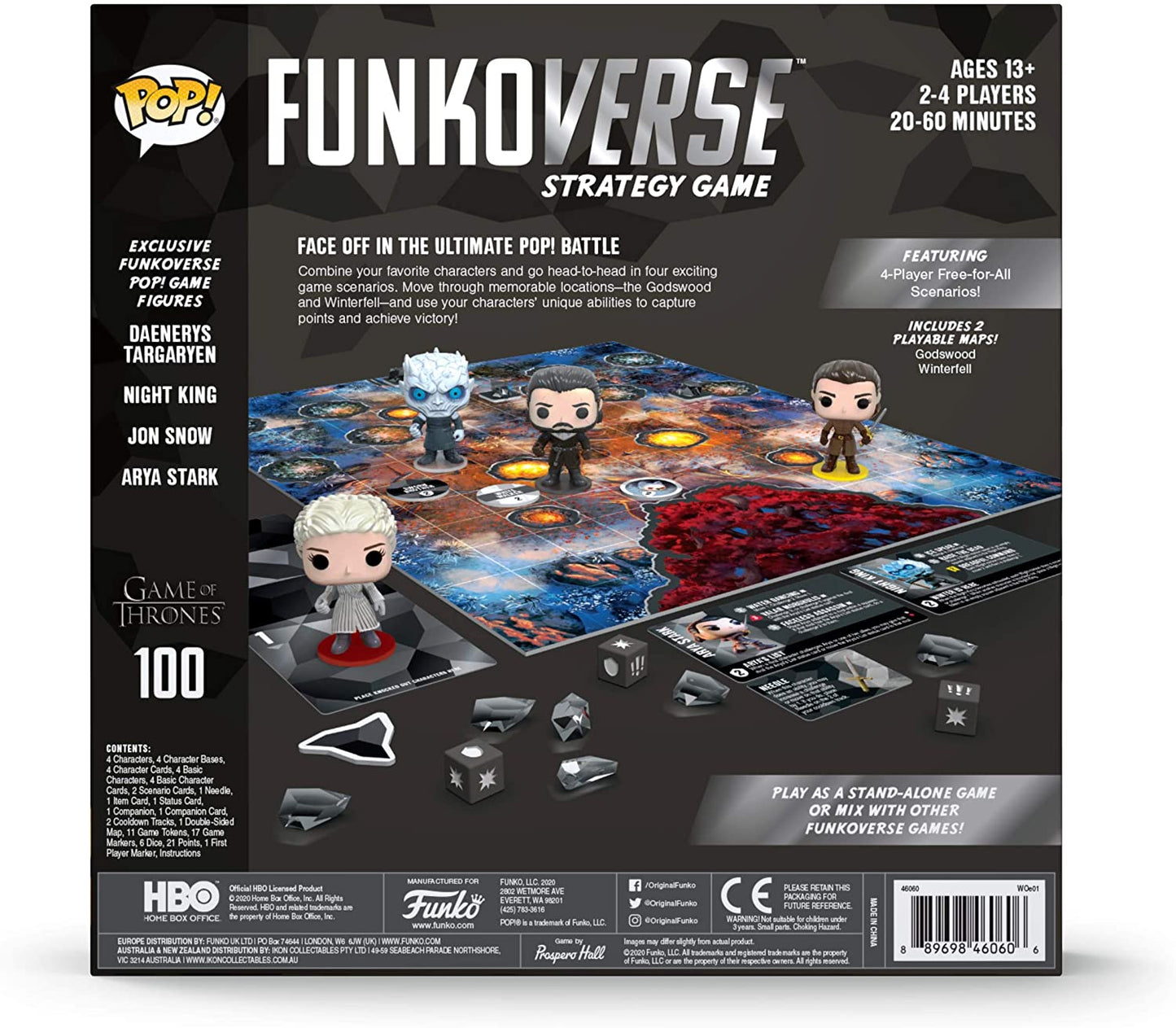 Funkoverse Game of Thrones 100 Pop! Strategy Board Game - WiredVillage Games - Funko