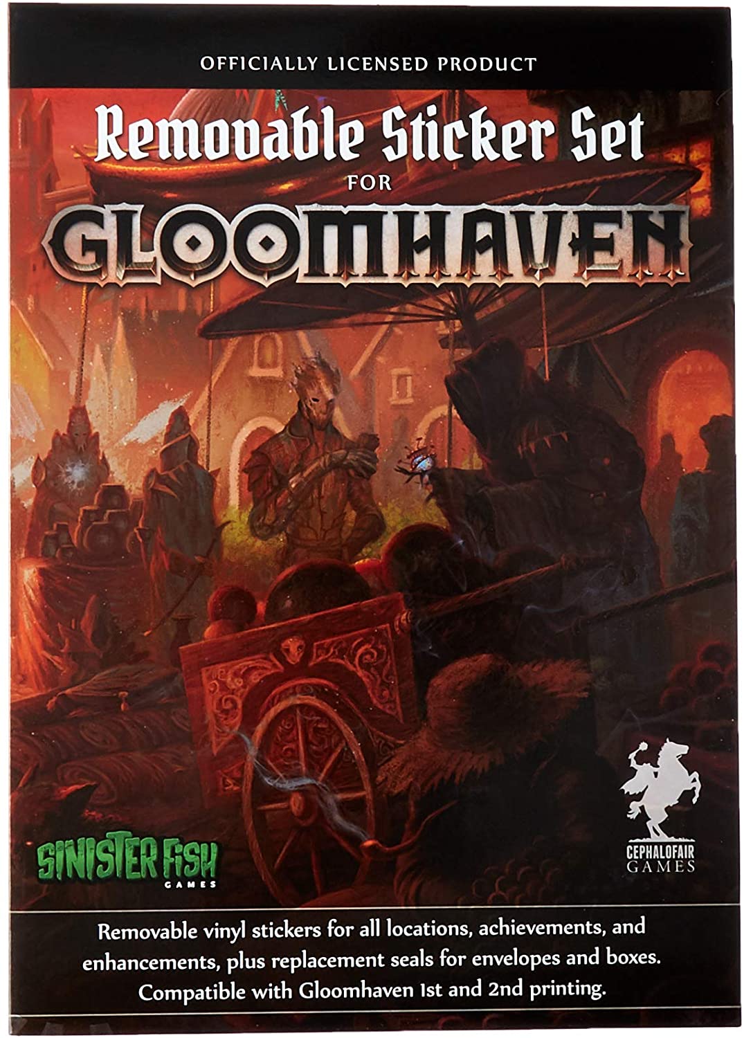 GLOOMHAVEN REMOVABLE STICKER SET - WiredVillage Games - Cephalofair Games