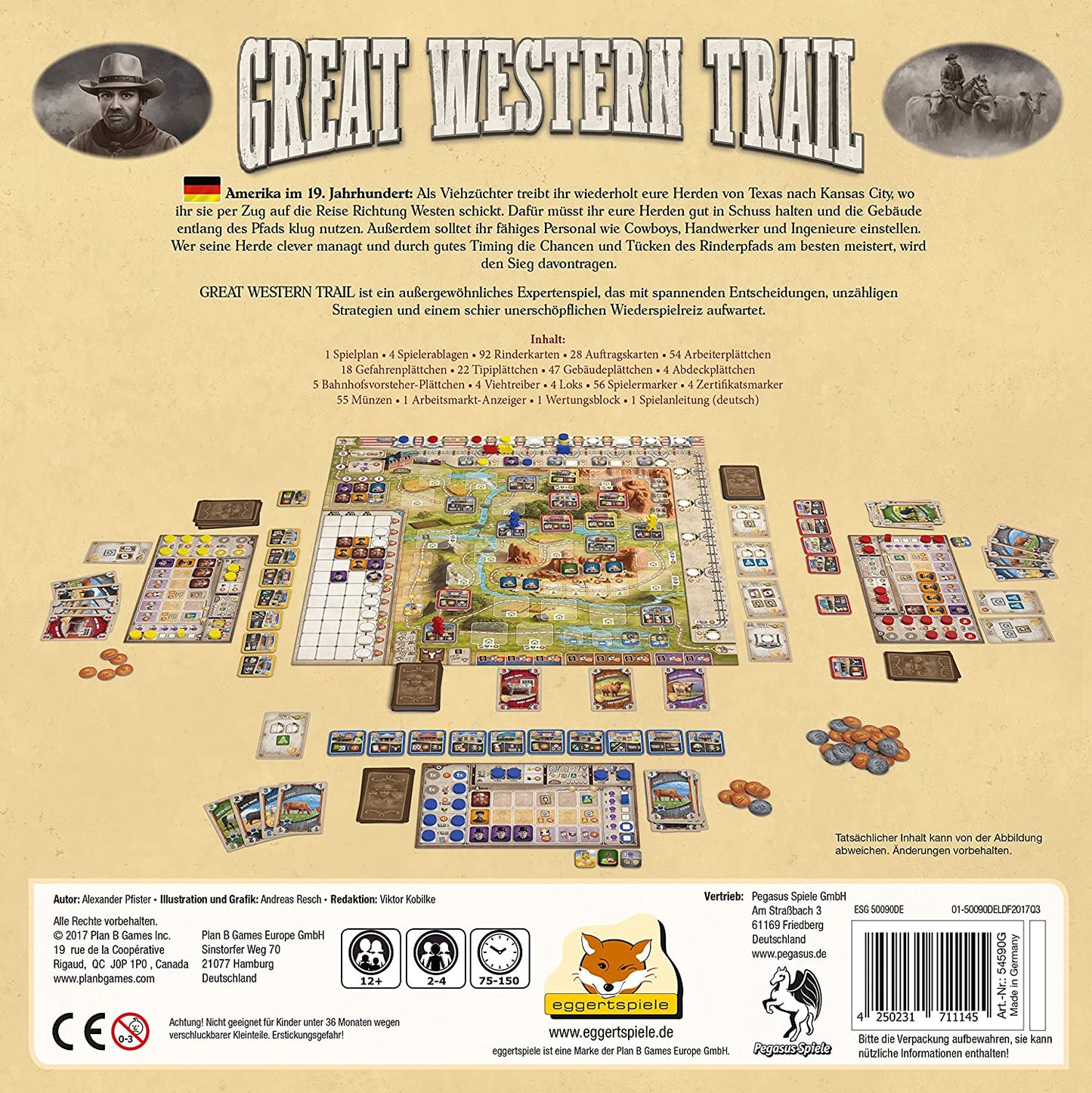 Great Western Trail Board Game - WiredVillage Games - Plan B Games