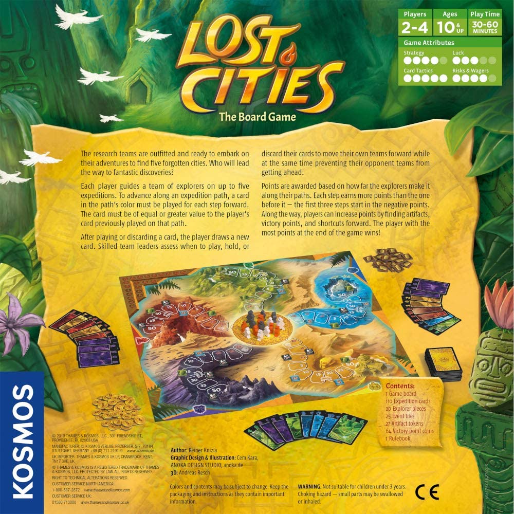 Lost Cities The Board Game - WiredVillage Games - Thames & Kosmos