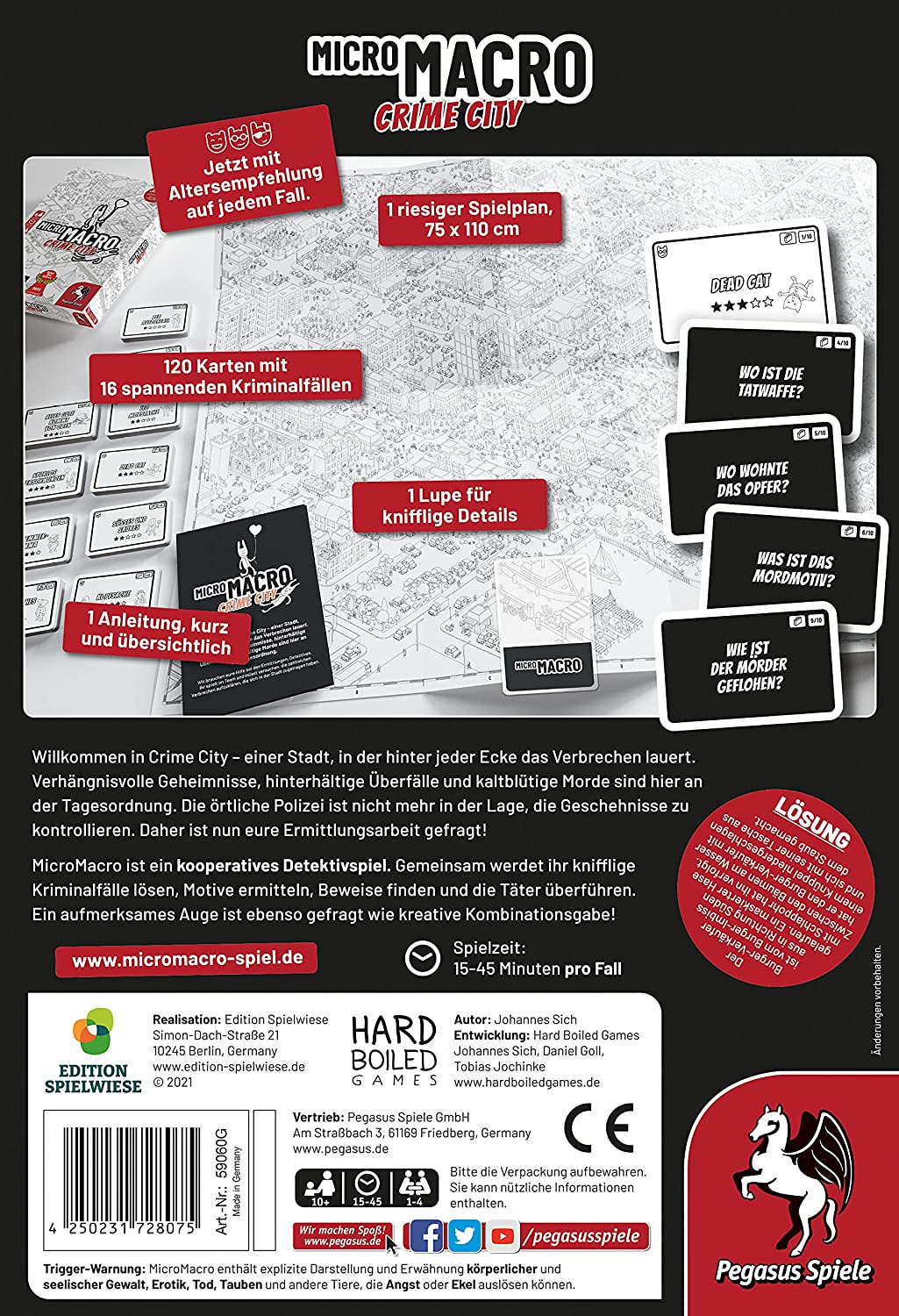 MicroMacro : Crime City Board Game - WiredVillage Games - Pegasus Spiele