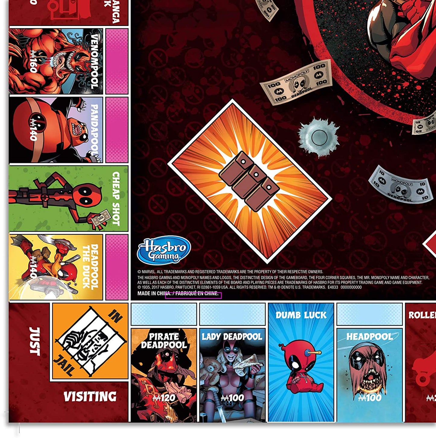 MONOPOLY Marvel Deadpool Collector's Edition Board Game - WiredVillage Games - Monopoly