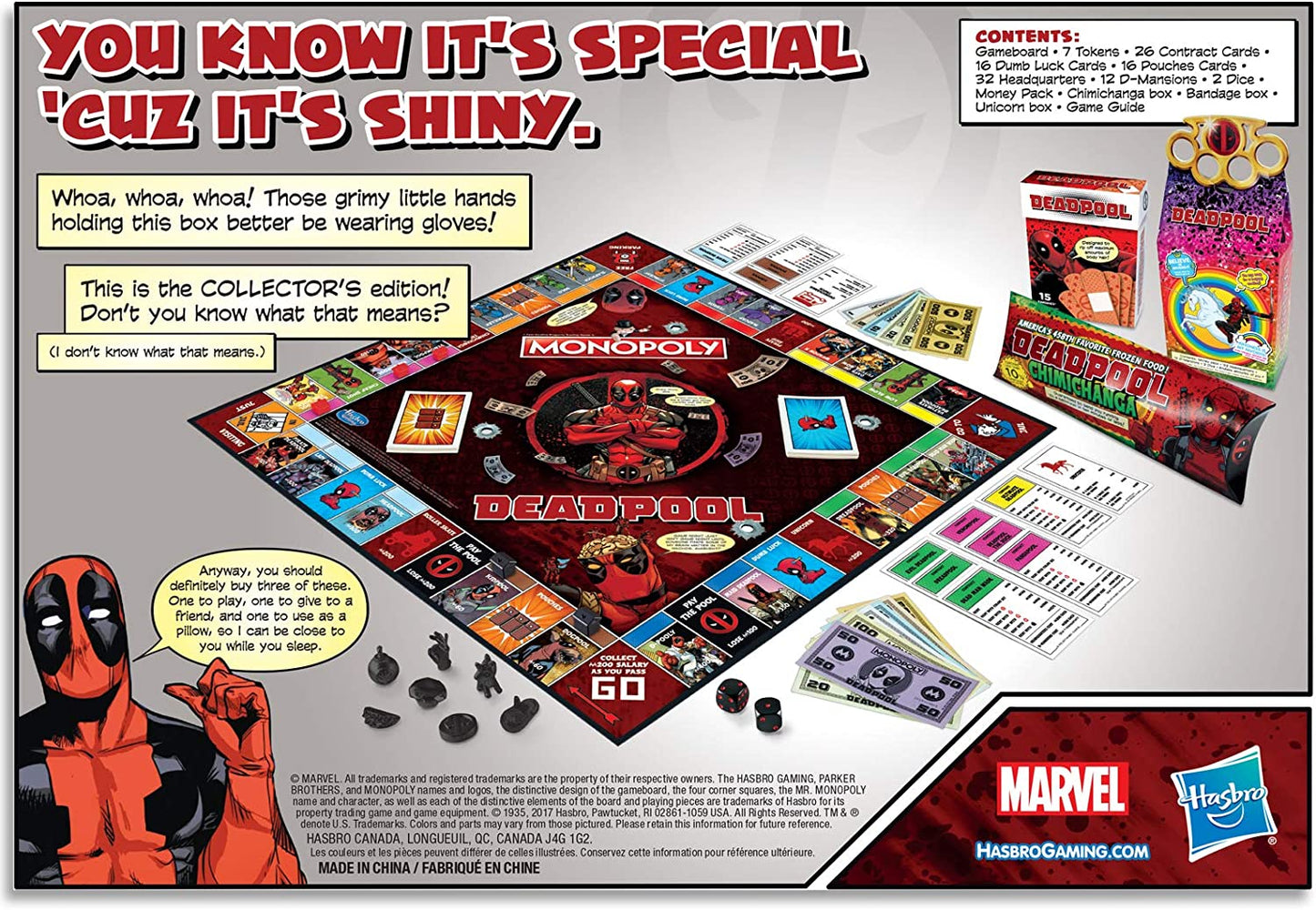MONOPOLY Marvel Deadpool Collector's Edition Board Game - WiredVillage Games - Monopoly