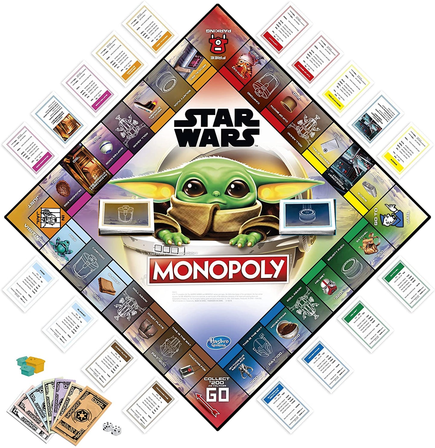 MONOPOLY Star Wars The Mandalorian The Child Edition Board Game - WiredVillage Games - Monopoly