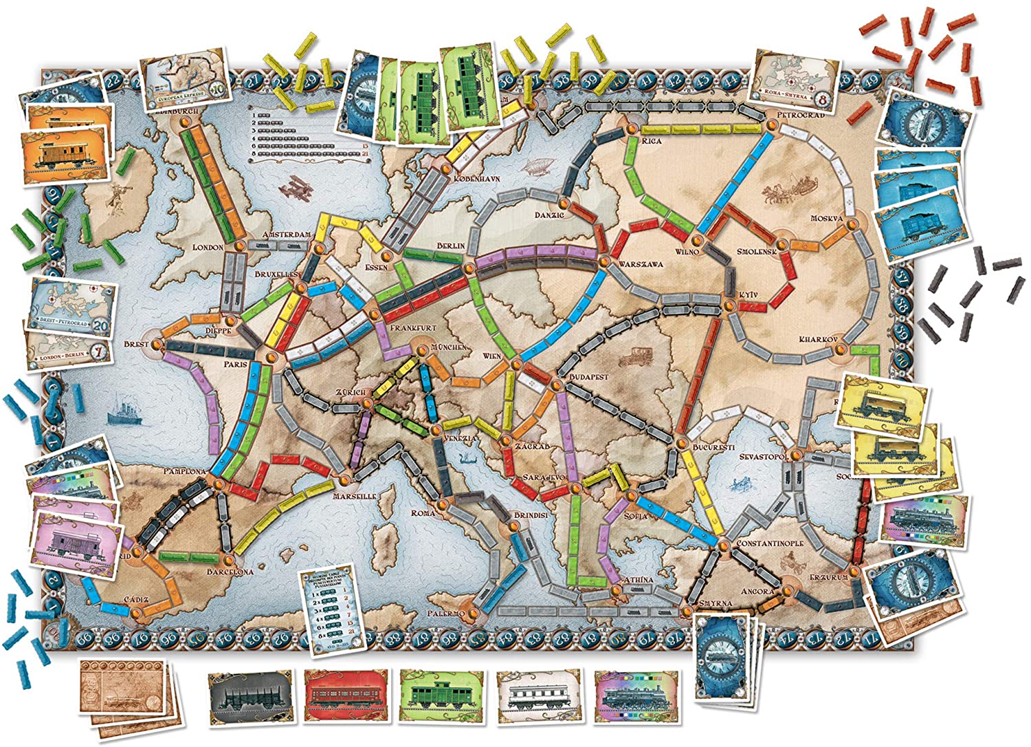 Ticket to Ride Europe Board Game - WiredVillage Games - Days of Wonder