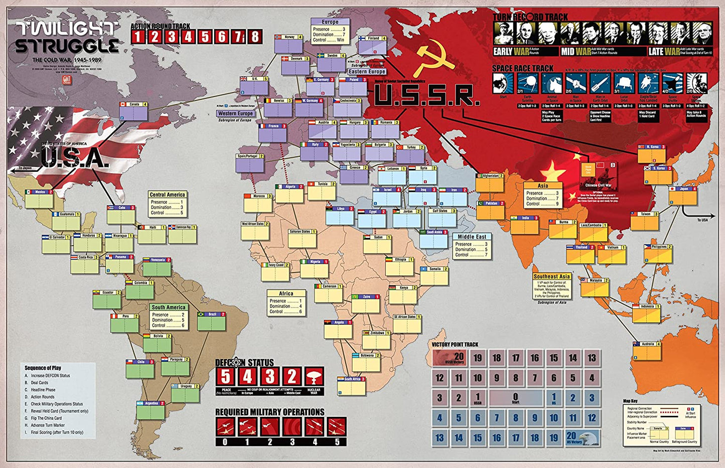 Twilight Struggle Deluxe Edition Board Game - WiredVillage Games - GMT Games