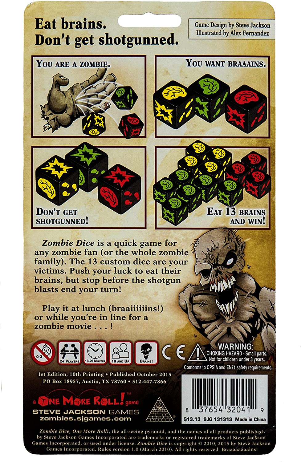 Zombie Dice - Steve Jackson Games - WiredVillage Games - Steve Jackson Games