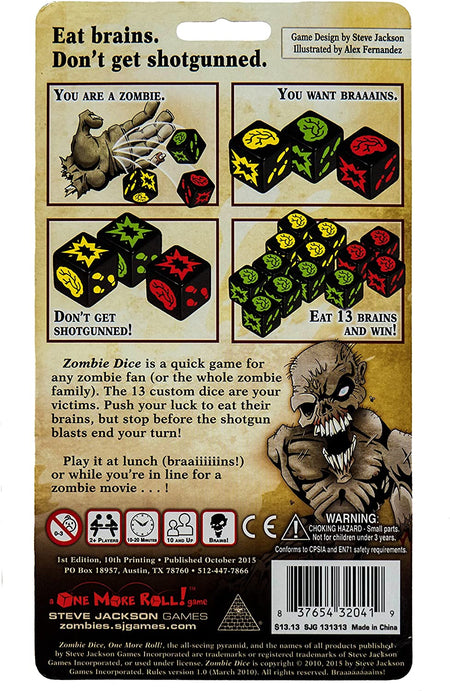Zombie Dice - Steve Jackson Games - WiredVillage Games - Steve Jackson Games